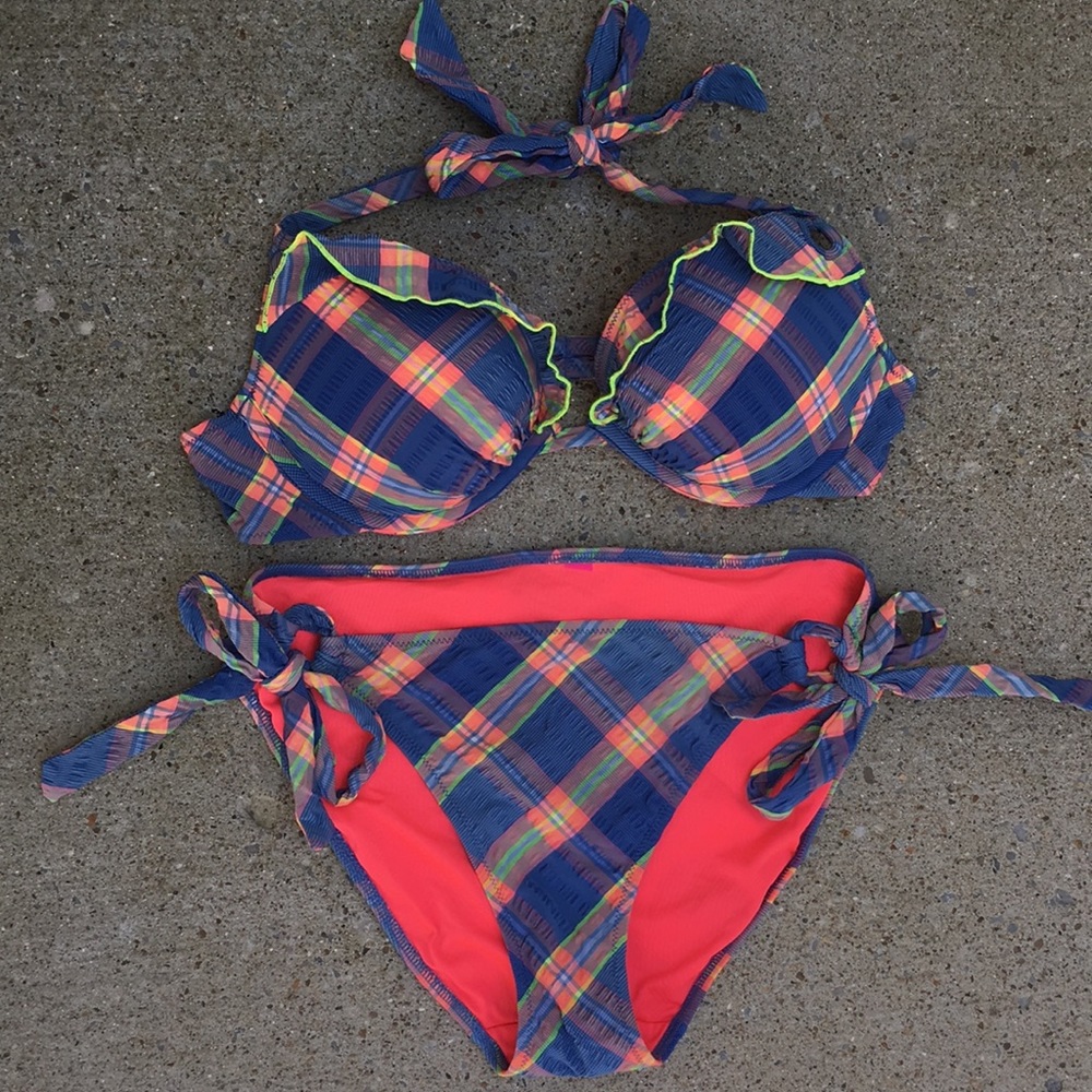 Plaid seersucker Bathing Suit! - Picture 2 of 4